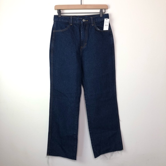 Brandy Melville Denim - Brandy Melville High Rise Raw Hem Ankle Crop Jeans
